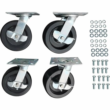 GLOBAL INDUSTRIAL Replacement Caster Kit for Gantry Cranes, 4PK 293210